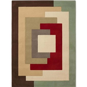 Contemporary Abstract Geometric Woolen Carpet Modern Hand Tufted Multicolor Area Rug Luxury Living Room Bedroom Floor Decoration - Product Image 1
