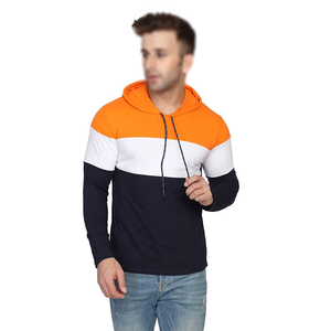 Sudadera con Capucha para Hombre, Diseño Color Block, Manga Raglán, Corte Regular, Estilo Casual para Otoño, Color Sólido, Sudadera con Capucha Personalizada - Product Image 1