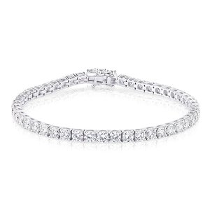 สร้อยข้อมือเพชรเลี้ยงในห้องปฏิบัติการ รับรองโดย IGI ทอง 14K ประดับเพชรแบบ Pave Setting หรูหรา น้ำหนักกะรัตสูง เหมาะสำหรับงานแต่งงานและงานเลี้ยงสำหรับผู้หญิง - Product Image 1