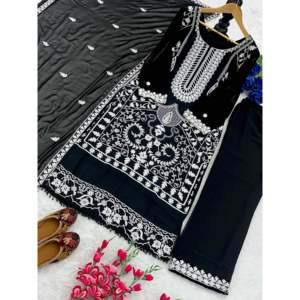 Ropa de fiesta de diseñador para mujer, parte inferior superior y hermoso conjunto Dupatta - Product Image 1
