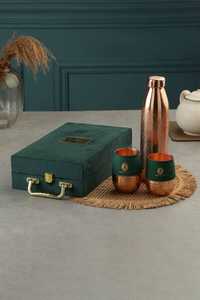 Juego de Regalo de Cobre de Diseño Moderno y Calidad Premium, Tapas de 1500 ml con Acabado de Madera, Diseños Personalizados, Precio al por Mayor, India - Product Image 6