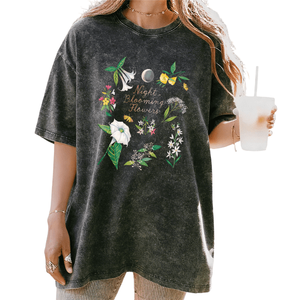 Camiseta al por mayor con logotipo personalizado OEM para mujer, estilo casual retro de verano, con estampado gráfico, 100% algodón, gruesa, 240 GSM - Product Image 6