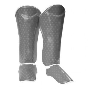 Protège-tibias de boxe unisexe en PU écologique, épaisseur 1 cm, résistants à l'usure, équipement de protection pour l'entraînement aux arts martiaux - Product Image 1