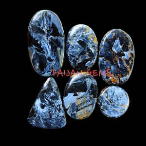 Cabujón de juego de fuego de alta calidad al por mayor, piedra de pietersita natural, mezcla de rojo, dorado y azul, corte ovalado, certificado por terceros, personalizable - Product Image 2