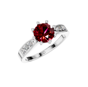 Lujo fino 14K/18K amarillo Rosa Blanco oro anillo rubí natural diamante solitario para boda cóctel IGI certificado artículo al por mayor - Product Image 5