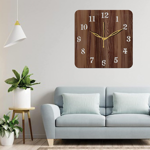 Horloge murale analogique classique en bois avec cadran décoratif pour la décoration contemporaine du salon, de la chambre à coucher et du bureau - Product Image 6