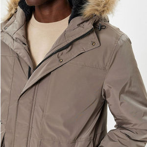 Men's Winter Heavyweight <b>Parka</b> <b>Jacket</b> with Faux Fur Hood <b>Waterproof</b> Insulated Outdoor Coat for Wholesale - Product Image 5