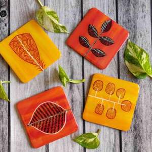 Sous-verres imprimés en MDF élégants pour la maison, la cuisine, la salle à manger, le café, la décoration, avec finition émaillée, protection des meubles, tapis, coussinets - Product Image 5