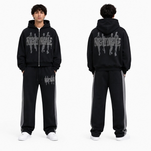Conjunto Deportivo Casual para Hombre, Invernal, Cortavientos, Transpirable, Corte Regular, Ligero, 100% Algodón Orgánico, Ecológico - Product Image 5