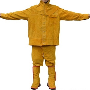 Ropa de Seguridad de Cuero Vacuno de Primera Calidad, Trajes de Soldador de Alta Calidad para Soldadura Industrial y Bomberos - Product Image 1