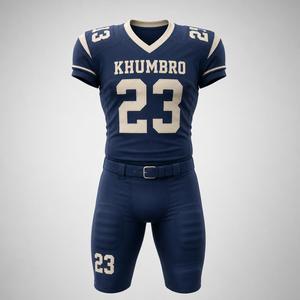 Conjunto de Jersey de Fútbol Americano Profesional Khumbro para Hombre, Cuello en V, Ajustado, Absorbente de Humedad, Impresión por Sublimación, para Todas las Temporadas, Gran Venta - Product Image 3