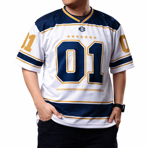 Service professionnel d'impression par transfert thermique sur mesure OEM pour maillots de football américain, motifs colorés durables, badges d'équipe imprimés - Product Image 6