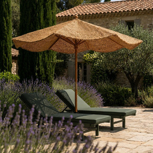 Rustic Style 100% Natural Coconut Fiber Thatched Umbrella Coir Parasol for Garden and Patio Furniture - Product Image 3