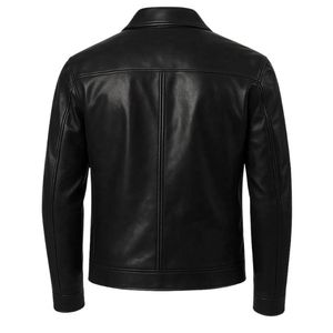 High Quality <b>Winter</b> <b>Leather</b> <b>Jackets</b> with Stand Collar Front Logo Placement Waterproof & Breathable - Product Image 4