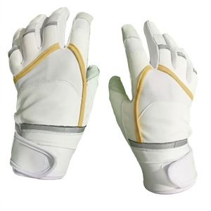 Gants de frappe de baseball en cuir pleine fleur ultra-résistants avec paume rembourrée et support de poignet réglable pour les joueurs du lycée - Product Image 6