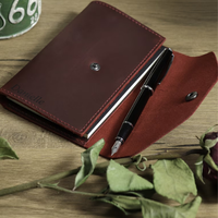 Organisateur de journal de voyage en cuir fait main, personnalisé, en cuir pleine fleur imprimé léopard, couverture de carnet de croquis, porte-documents 7x5 pouces, logo personnalisé