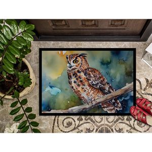 Tawny Owl Paillasson Tapis de porte d'entrée Tapis d'intérieur et d'extérieur pour entrée, Pile basse lavable antidérapante, 24H X 36W - Product Image 3
