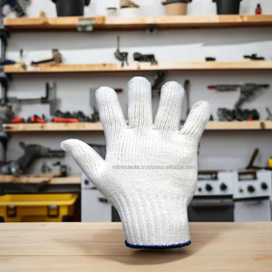 ถุงมือถักผ้าฝ้ายผสมสีขาวพร้อมสารฟอกสีป้องกันแบคทีเรียป้องกันไฟฟ้าสถิตย์5S NE - Product Image 3