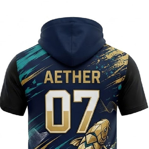 เสื้อฮู้ดน้ำหนักเบา แขนครึ่งตัว ชุดทีมสั่งทำพิเศษ โพลีเอสเตอร์ 100% ระบายอากาศได้ดี ชุดกีฬา รับพิมพ์แบบ OEM - Product Image 6
