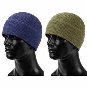 Bonnet de ski en acrylique chaud pour l'hiver, unisexe, décontracté, couleur bleu olive, pour usage extérieur, respirant et chaud - Product Image 1