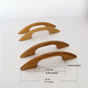 Poignée de meuble en bois massif artisanale, tirette de tiroir, poignée de porte d'armoire de cuisine, quincaillerie décorative en bois pour armoire - Product Image 6