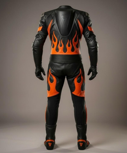 Traje de Motociclismo de Cuero Flame Armor – Traje de Piloto Personalizado - Product Image 6