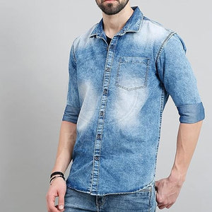 เสื้อเชิ้ตยีนส์ผ้าฝ้าย 100% คุณภาพสูง สวมใส่สบาย ระบายอากาศได้ดี น้ำหนักเบา ทรงหลวม สำหรับผู้ชาย เหมาะสำหรับใส่กิจกรรมกลางแจ้ง - Product Image 5