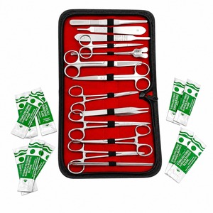 Ensemble d'instruments chirurgicaux manuels réutilisables de qualité supérieure, 12 pièces, en acier inoxydable, outils de chirurgie générale, lames de scalpel, CE ISO - Product Image 3