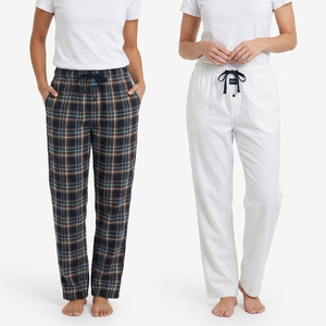Pijamas de Franela para Mujer, 100% Algodón, Ligeros, Pantalones de Franela, Ropa de Dormir a Cuadros para Mujer - Product Image 1