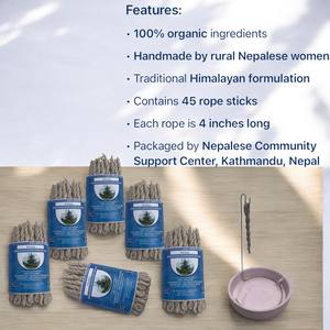 Ensemble d'encens en corde de cèdre Sisnery naturel du Népal fait à la main 5 pièces parfum boisé doux brûlant doucement encens diffuseur de mèche naturelle - Product Image 6