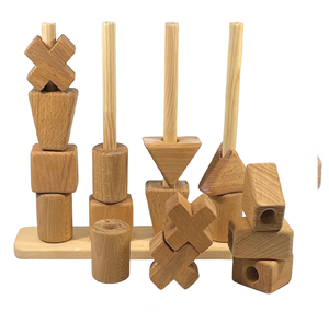 Juego de clasificación de formas multicolor de varias columnas con clavijas entrelazadas para estimular el reconocimiento espacial; disponible a precios de mayorista. - Product Image 3