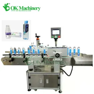 BKB17 tam otomatik yuvarlak şişe etiketi sterilize su etiketleme makinesi ile tarih yazıcı imalatı