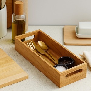 Bandeja Rectangular de Madera de Pino Pintada a Mano, Estilo Tradicional |   Plato de Madera de Arte Folclórico Indio al por Mayor - Product Image 2