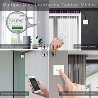 Module d'interrupteur de rideau WiFi RF universel 315/433,92 MHz en plastique, portée 100 m, télécommande sans fil 4 boutons pour maison intelligente et LED