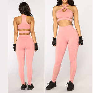 Conjunto Deportivo para Mujer, Leggings de Cintura Alta con Sujetador Deportivo, Ropa Deportiva Personalizada con Elástico Frontal, Transpirable y sin Costuras de Alta Calidad - Product Image 1