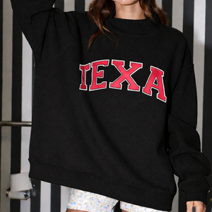 Sweat-shirt à col montant uni en molleton 100 % coton pour femme 2026, impression de logo personnalisée, service OEM - Product Image 1
