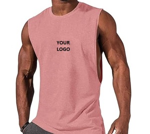 Camiseta sin Mangas con Capucha para Hombre, con Logotipo Personalizado, 100% Algodón, Ecológica, de Secado Rápido, Ligera, Transpirable, Chaleco Deportivo de Verano - Product Image 6