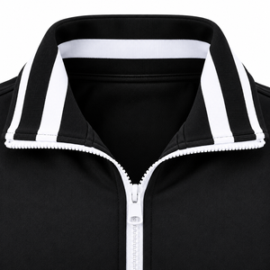 Conjunto Deportivo para Hombre, Chaqueta con Cierre Completo y Pantalones Jogger con Franja Blanca, Ropa Deportiva Personalizada - Product Image 3