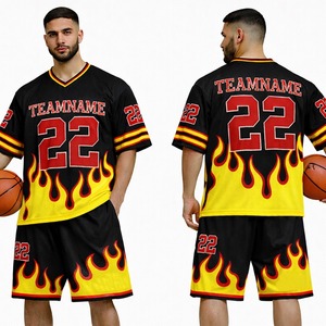 Nouveauté : Ensemble maillot et short de football américain respirant – Tenue de sport unisexe - Product Image 4