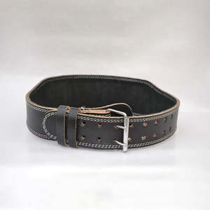 เข็มขัดยกน้ำหนักหนังแท้ พาวเวอร์ลิฟติ้ง ยิม เข็มขัดยกน้ำหนักแบบกำหนดเอง พร้อมโลโก้สั่งทำ - Product Image 4