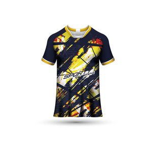 Maillots de football personnalisés pour hommes, impression numérique, tissu uni, écologique, respirant, 100% polyester, uniformes de sport - Product Image 1
