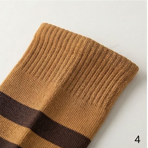<b>Men's</b> Crew <b>Socks</b> Solid Color Knitted Breathable Cotton Polyester Spandex Autumn Daily Wear Regular Style - Product Image 4