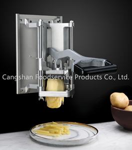 Henry Foodservice French Fry Potato <b>Cutter</b> Wall <b>Mounted</b> Heavy Duty Commercial Use Cast Iron Handle Eco-Friendly Stainless Steel - Product Image 3
