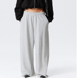 Pantalones de chándal holgados de invierno para mujer, estilo casual, 100% algodón transpirable con cordón, OEM - Product Image 4