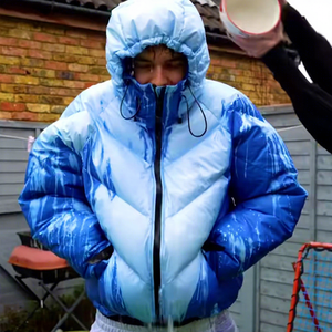 Custom Polyester Stand Collar Patchwork Winter <b>Jacket</b> Men <b>Fur</b> <b>Lined</b> Parka Puffer Insulated Windproof Outer - Product Image 6