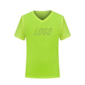 เสื้อยืดลำลองชายหญิง ผ้าฝ้าย 100% ทรงปกติ ดีไซน์เรียบ คอวี รับสกรีนโลโก้ สีตามสั่ง รับผลิตแบบ OEM/ODM - Product Image 2