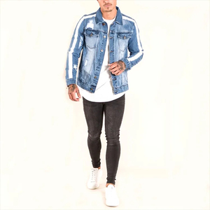 Chaqueta Vaquera Vintage Premium para Hombre, Tejido Grueso Lavado, Diseño Clásico de Inspiración Occidental, Ropa Casual Moderna de Calle - Product Image 2