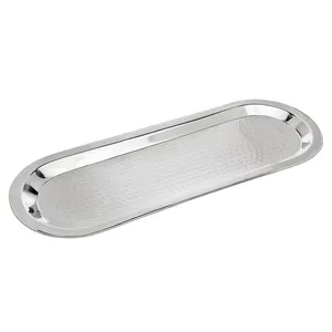 Bandeja de Servicio Moderna de Metal con Diseño de Cuerda Hecha a Mano para Decoración Contemporánea del Hogar, Organización de Mesa de Centro - Product Image 1