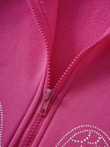 Sudadera con capucha de invierno para hombre, con cremallera completa, diseño de calavera, transpirable, cortavientos, personalizada con pedrería brillante y cristales de imitación, de forro polar, 2026 - Product Image 4