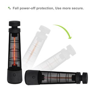 เครื่องทำความร้อนแบบตั้งพื้นสำหรับลานบ้าน กำลังไฟ 1200 วัตต์ มาตรฐานกันน้ำ IP55 ใช้รังสีอินฟราเรด พร้อมสวิตช์แบบสัมผัส สำหรับใช้งานกลางแจ้ง - Product Image 3